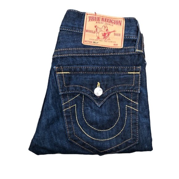 Vintage True Religion Jeans Shorts Size 28 BILLY Blue - Picture 4 of 5